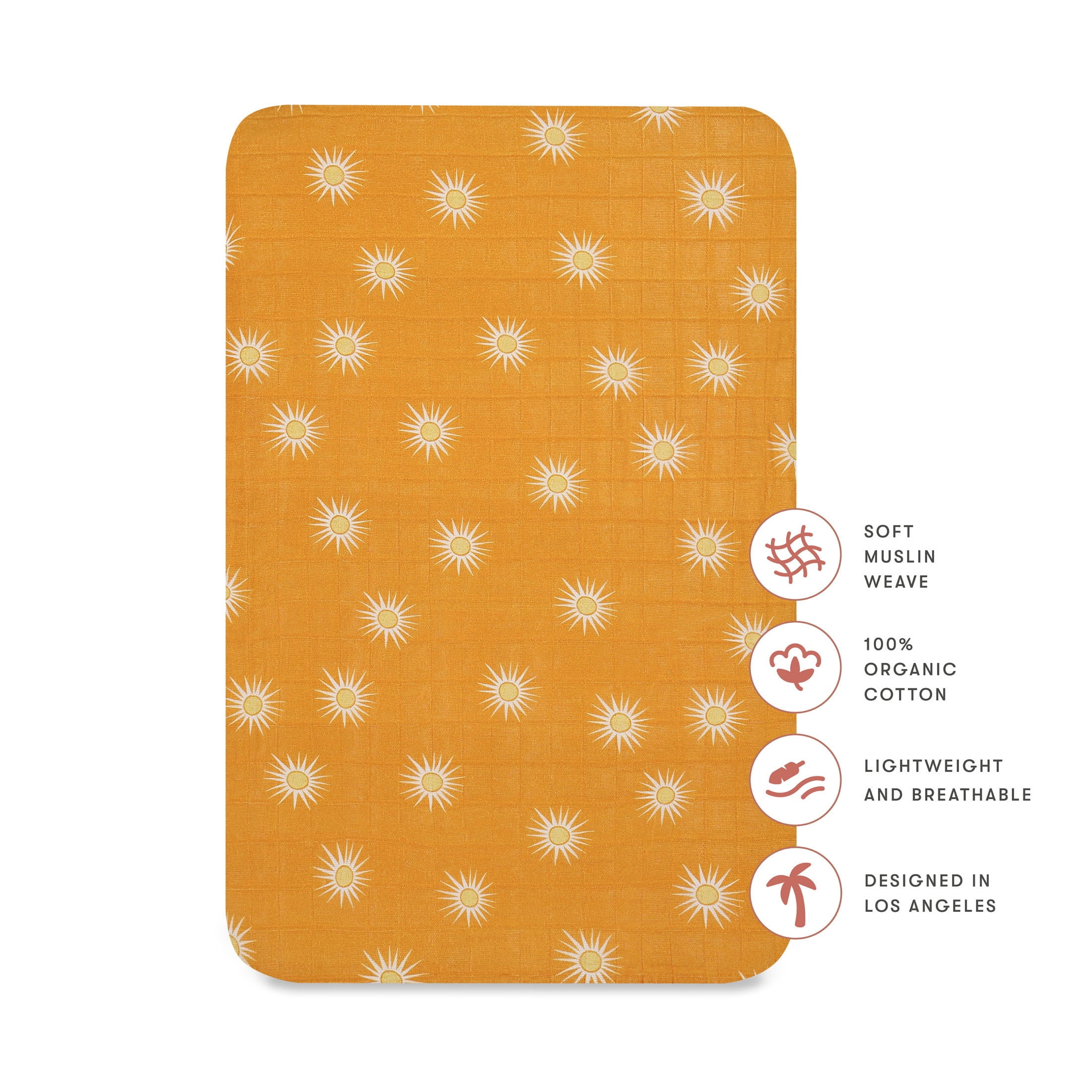 Babyletto All-Stages Bassinet Sheet in GOTS Certified Organic Muslin Cotton
