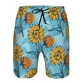 thumbnail image 3 of Cauagu Sunflowers Print Men's Swim Trunks,Hawaiian Bathing Suit Swimsuits Beach Shorts with Pockets for Men Quick Dry Swimming Board Shorts-XX-Large, 3 of 6