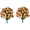 Orange, variant on Artificial Flowers for Outdoors, Faux Outdoor Plants Fake Plants Topiary Balls Artificial Outdoor Set of 2 with Ground Spike for Home Front Porch Patio Garden Decor, Orange