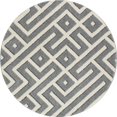 thumbnail image 1 of 841864100075 Tapis d'Art 5 Pieds Collection Highline Tapis Rond Tissé Étonné, Gris Moyen, 1 of 1