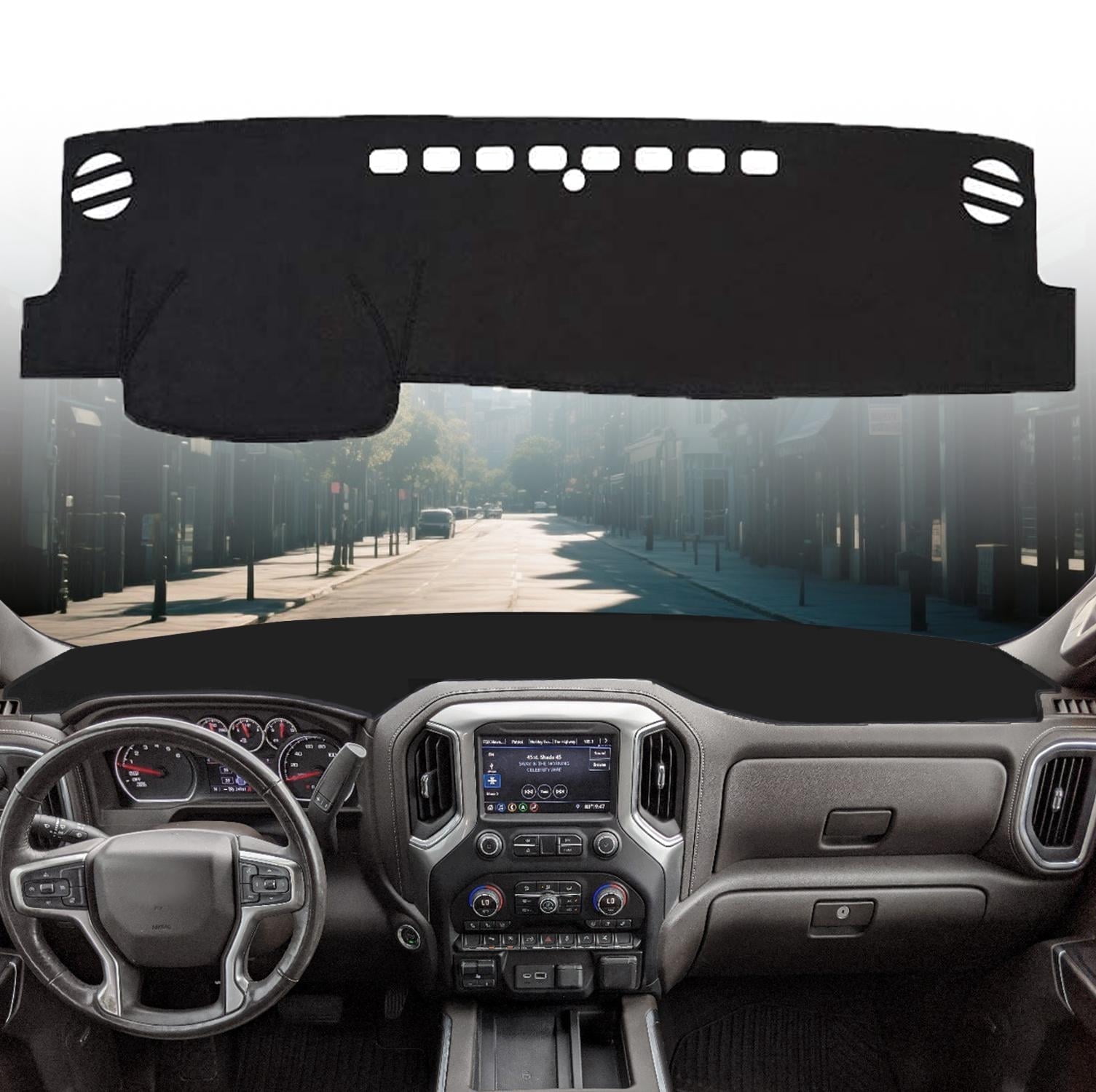 Canvcle Dashboard Cover Mat for 2018-2024 Toyota Camry Accessories Dash Cover Flannel Dash Mat Sunshade Glare UV Rays Protector (Without HUD)