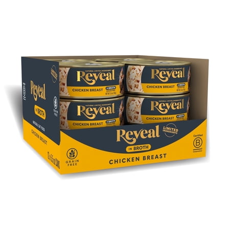 Reveal Pet Food, Natural Wet Cat Food, 12 Pack, Chicken Breast in Broth, 5.5oz Cans