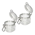 thumbnail image 1 of ELAYARD 2 Pcs Pots Mason Transparents en Plastique Contenants de Rangement Scellés pour Usage Familial, 1 of 8