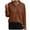 Brown, variant on Plus Size Long Sleeve T-Shirts for Women Loose Fitting Button Up Round Neck Shirts Casual Solid Color Basic Blouses Tops,Brown,M
