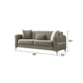 thumbnail image 2 of Melody Contemporary Sofa made with wood and Velvet in Taupe, 2 of 10