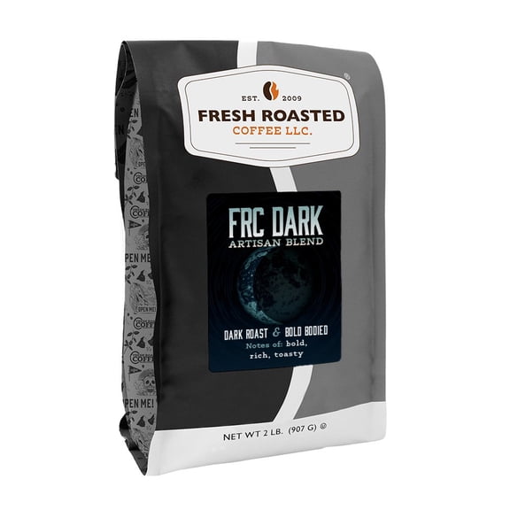 Fresh Roasted Coffee, FRC Signature Dark Roast Coffee, Dark Roast, Drip Ground, 32 oz 2 lbs