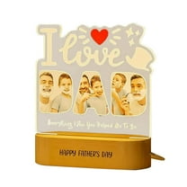 AUDeals Personalized 3D Night Light, Custom Photo Acrylic Plaque Lamp for Anniversary Valentine's Christmas Birthday, Unique Memorial Gifts for Him Her, Couples Gift Idea