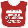 thumbnail image 3 of Inktastic Someone in San Antonio Loves Me Texas Boys or Girls Baby Bib, 3 of 4