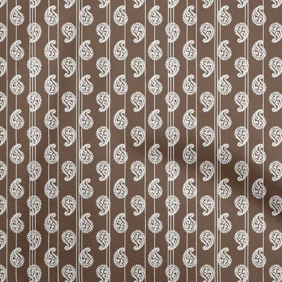 oneOone Viscose Jersey Mocha Brown Fabric Block Sewing Material Print Fabric By The Yard 60 Inch Wide
