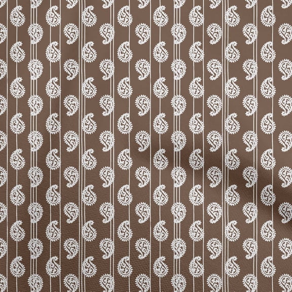 oneOone Georgette Viscose Mocha Brown Fabric Block Quilting Supplies Print Sewing Fabric By The Yard 42 Inch Wide