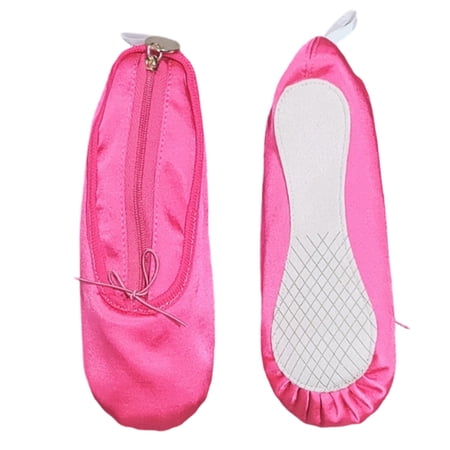 Satin Ballet Shoe Pencil Case Cosmetic Bag Storage Bag  Satin Ballet Shoe Shaped Pencil Case Cosmetic Bag For Organizing Beauty Tools Stationery Suitable For Daily Use Travel