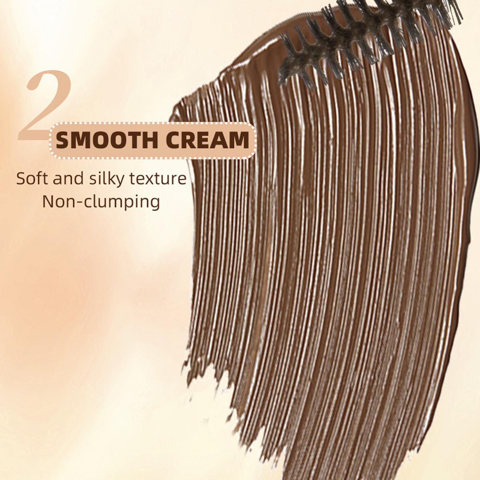 Lower Lash Mascara with Ultra-Fine Brush - Lengthening & Voluminous Lashes, Smudge-Proof Waterproof Eyelash Mascara, Quick-Drying Dense Eyebrow Dye, Non-Clumping, Holding Makeup, Natural Look 1 PC*1