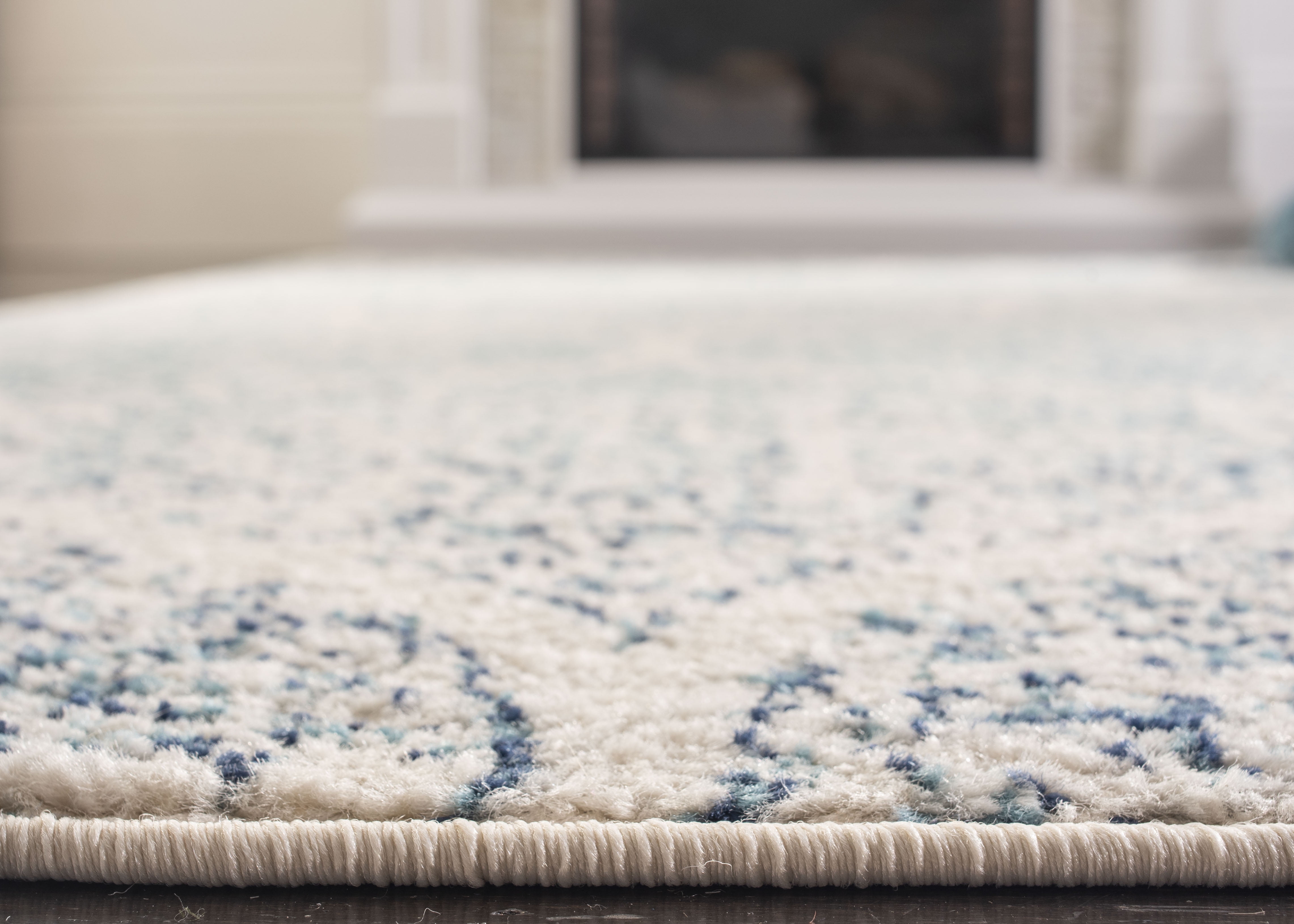 SAFAVIEH Madison Leighton Geometric Area Rug, Cream/Turquoise, 6'7" x 6'7" Square