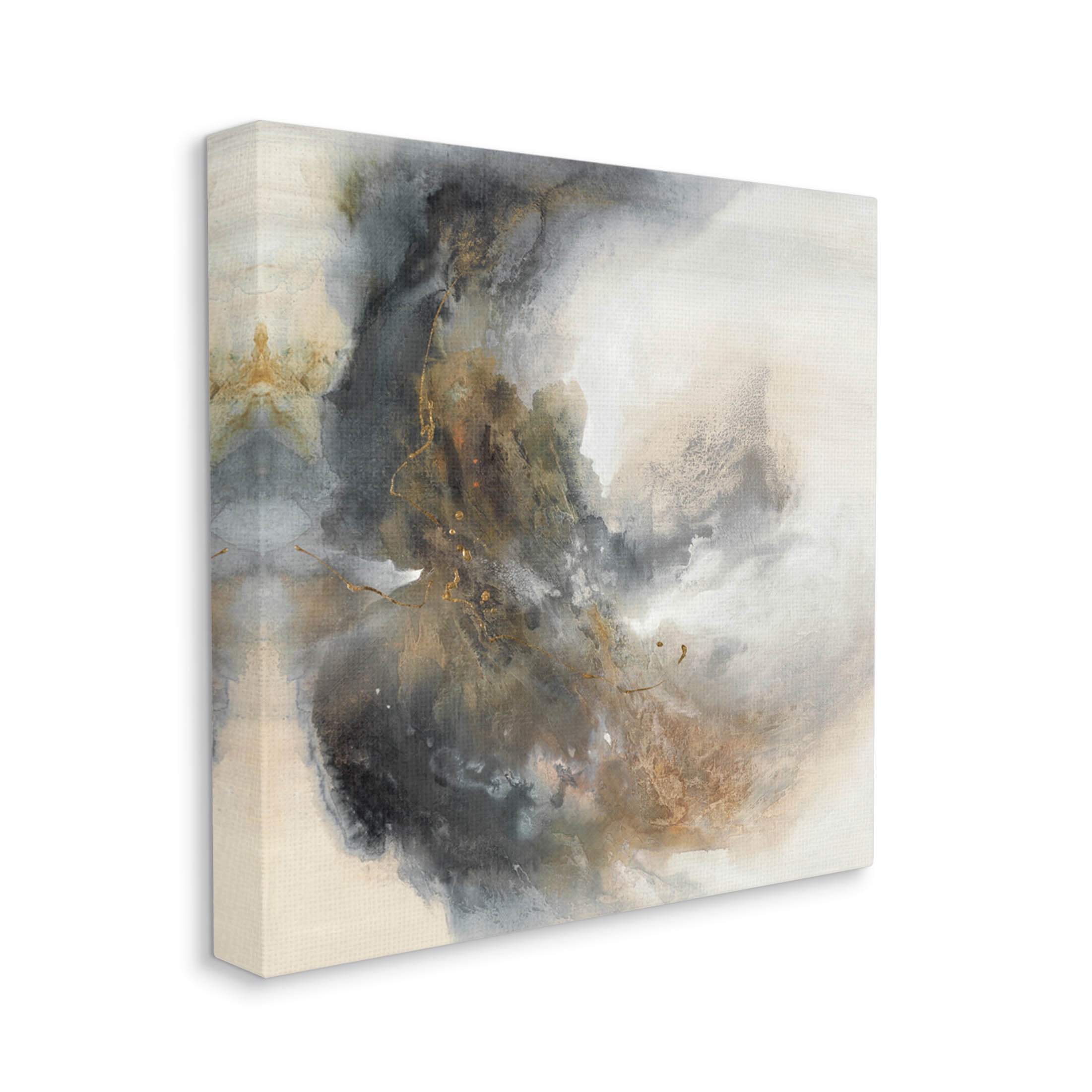 Stupell Industries Glam Splatter Abstract Form Painting Gallery Wrapped Canvas Print Wall Art, Design by K. Nari