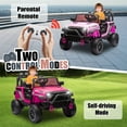 thumbnail image 5 of Xuanlur 24V Ride On Car for Kids, 24V Kids Electric Vehicles w/ 400W Motor, Remote Control, USB, 4 Wheel Suspension, Bluetooth, Power Display, Battery Powered Ride on Toys for Boys Girls (Pink), 5 of 7