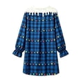 thumbnail image 5 of WOYY Girls Christmas Nightgown Long Sleeve Plaid Holiday Sleep Dress for Kids, Sizes 3-14, 5 of 5