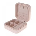 thumbnail image 4 of Fashion Flannel Square Jewelry Box Simple layout Makeup Organizer choker Ring necklace Storage Box, 4 of 6