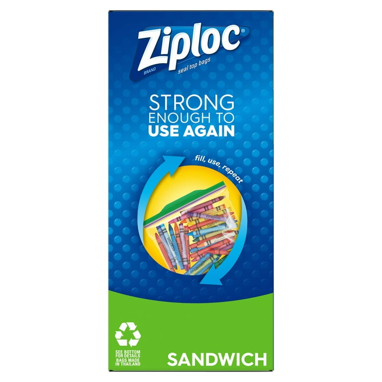Ziploc® Seal Top Sandwich Bags - 6 Width x 5.88 Length - 1.20