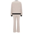 thumbnail image 5 of Travel Outfits for Women 2 Piece Sets Solid Color Long Sleeved Comfortable Hooded Pants Home Clothing Set Plus Size Tracksuit Casual Outfit Beige XL, 5 of 5