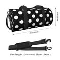 thumbnail image 4 of Bingfone Black and White Polka Dot Print Gym Duffle Backpack for Men Women,Travel Weekender Carry-On Bags with Detachable Back Pack Straps for Traveling Overnight Climb Sports, 4 of 8