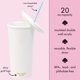 thumbnail image 2 of Kate Spade New York Vaso aislado para novia con pajita reutilizable, 20 onzas, Miss to Mrs. (blanco), 2 of 5