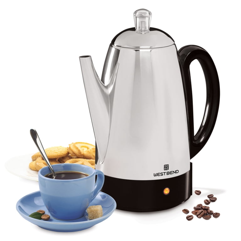 West Bend 54159 Electric Coffee Maker - 12-Cup Stainless Steel