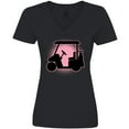 thumbnail image 3 of Inktastic Golfing Girls Golf Cart Women's V-Neck T-Shirt, 3 of 5