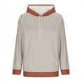 thumbnail image 5 of Wensltd Color Block Hoodie for Women Sweatshirts with Pocket Casual Long Sleeve for Women, 5 of 6