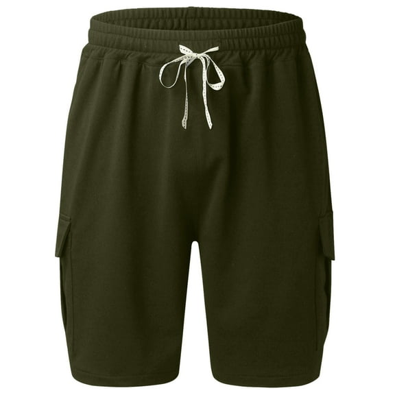 Aayomet Casual Shorts For Men Men's Rugged Flex Relaxed Fit Canvas Cargo Work Short,Army Green XL