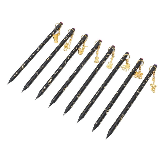 LÁPIZ DE MUSICA, LÁPICES DE NOTA COLGANTE DE METAL PLETADO FÁCIL REGALO HERMOSO 8 PCS PARA NIÑOS