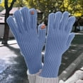 thumbnail image 4 of Caywon Women's Winter Knitted Gloves Touchscreen Compatible Fleece Lined Thick Long for Cycling Warm Outdoor Cold Weather Accessories, 4 of 5