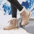thumbnail image 5 of BURUDANI Women's Faux Fur Lined Cozy Lace-Up Platform Snow Boots for Winter Comfort, 5 of 6