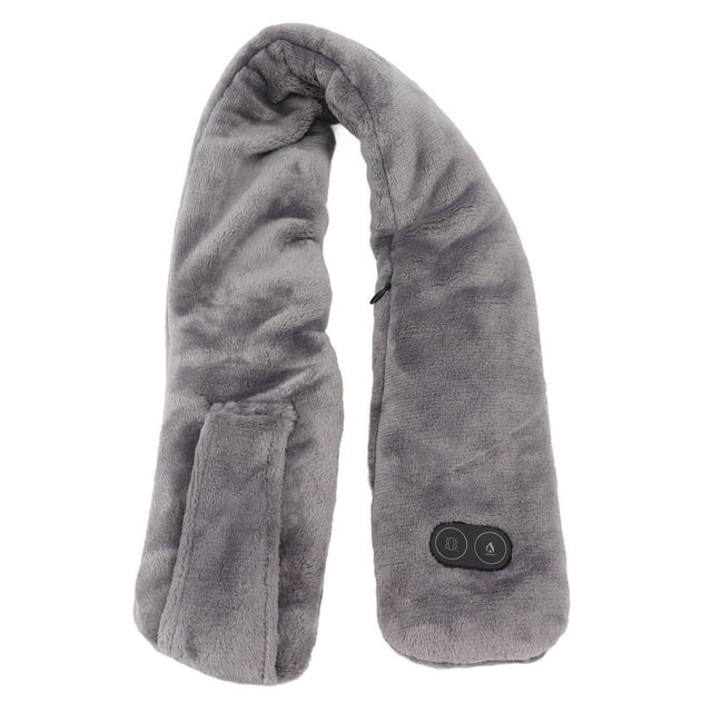 Heated Neck Pad, USB Powered Heating Scarf Breathable Warm Muscle Relaxation For Home For Adult Dark Gray