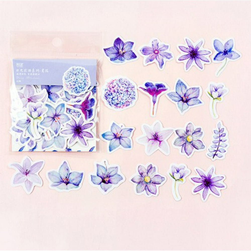 45pcsset kawaii journal cute diary flower stickers scrapbooking