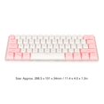 thumbnail image 4 of HLONK Clavier de Jeu Filaire 60 % Techniques Mécaniques Imitées Compact Clavier 61 Touches pour Joueur Dactylographe Rose Blanc, 4 of 8