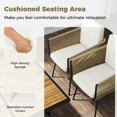 thumbnail image 4 of Spaco 5 Pieces Patio Dining Set with Acacia Wood Tabletop, Patio Furniture Set for Patio, Garden, Backyard, Light Brown, 4 of 13