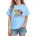 thumbnail image 3 of Juslio Girls Letter Pattern T Shirts Comfortable Breathable Crew, Neck Casual Short Sleeved Tops Shirts Sizes 2-18, 3 of 9