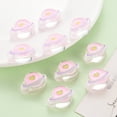 thumbnail image 6 of Transparent Acrylic Beads with Enamel Planet Pearl Pink 19x26x9mm Hole: 3mm, 6 of 6