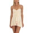 thumbnail image 4 of Kmbangi Robes Sans Manches Froncées pour Femmes Été Bretelles Spaghetti Col en V Mini Robe de Plage de Fête Mode Urbaine, 4 of 6