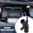 thumbnail image 2 of Unique Bargains 2pcs Engine Coolant Hose Connector for Audi TT 1.8L A/T Quattro Base Convertible 2004-2006 Black, 2 of 7