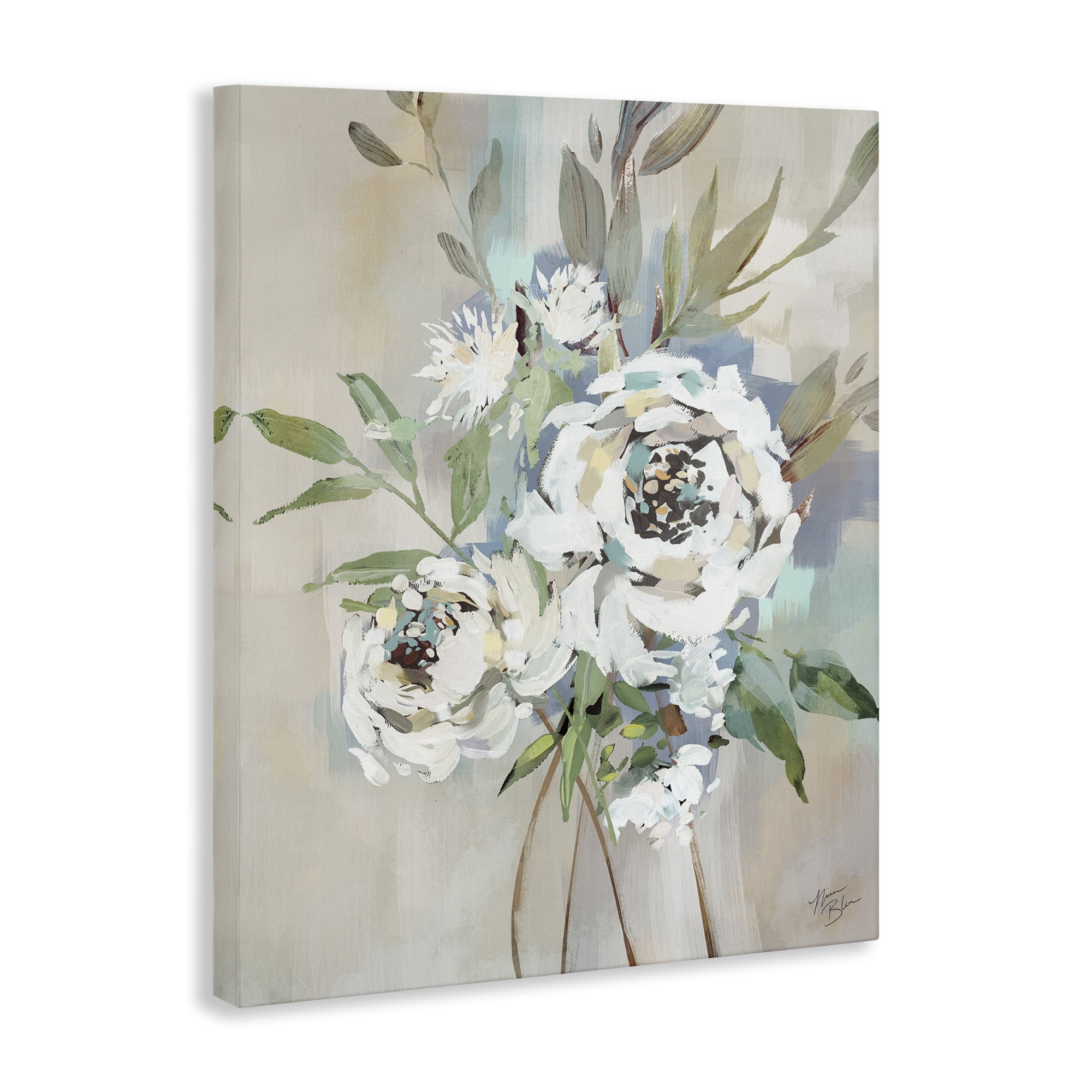 Stupell Industries Bundle of Antique Roses Plants & Flowers Painting Wrapped Canvas Art Print Wall Art, 24 x 30