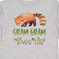 thumbnail image 4 of Inktastic Gram Gram Loves Me Cute Red Panda Boys or Girls Long Sleeve Toddler T-Shirt, 4 of 5