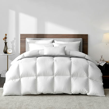 Highland Feather 600 Fill Power White Goose Down Duvet 700tc Pure Cotton Casing With Corner Ties Vaasa Summer King 35 Oz Canada Highland Feather 600 Fill Power White, King Duvet Too Small For Bed