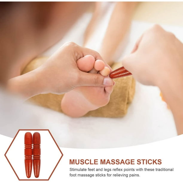 Wooden Thai Traditional Massage Tool Reflexology Spa Foot Massage Stick 12  pcs.