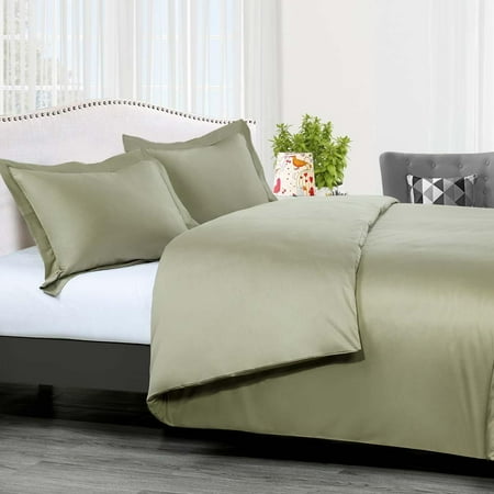 100% Cotton Duvet Cover Sets 300 Thread Count Solid - Twin/Twin XL - Sage