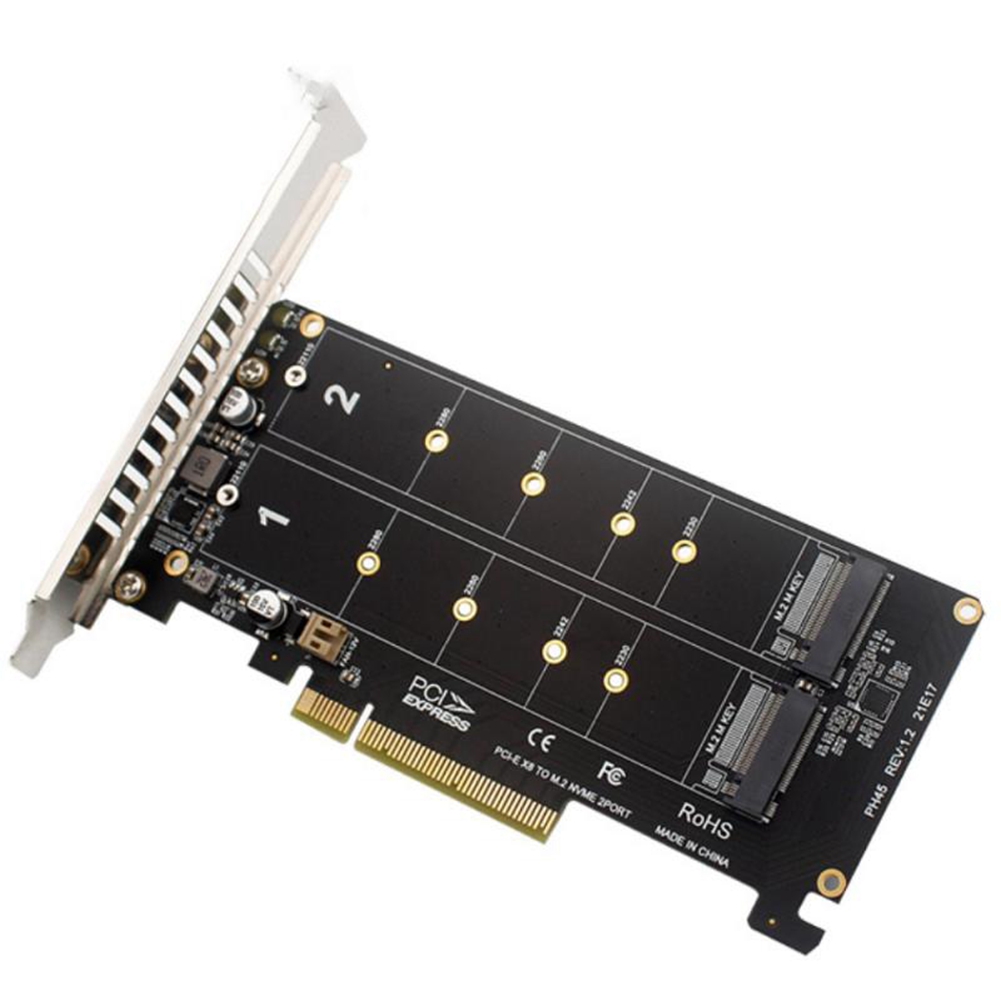 PCIEX16 NVME M.2 MKEY SSD RAID Array Expansion Adapter Card Motherboard PCIE Split Card core