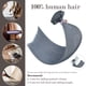 thumbnail image 2 of Extensiones de cabello Honsoo Clips Ins, cabello humano real gris de 15 pulgadas, 2 of 6