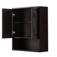 thumbnail image 2 of Daria Over-the-Toilet Bathroom Wall-Mounted Storage Cabinet in Dark Espresso with Matte Black Trim, 2 of 4