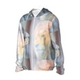 thumbnail image 3 of Goofa The Cat Looks in the Mirror Printed Women's UPF 50+ Sun Protection Hoodie Jacket Lightweight Long Sleeve Sun Shirt for Women with Pocket Hiking Outdoor-Small, 3 of 9