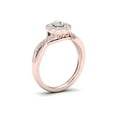 thumbnail image 2 of 1/3Ct TDW Diamond 10K Rose Gold Flower Burst Twist Shank Engagement Ring (I-J, I2), 2 of 4